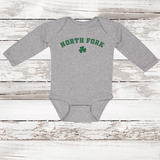 North Fork Shamrock Long Sleeve Baby Onesie | St. Patrick's Day