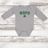 NOFO Shamrock Long Sleeve Baby Onesie | St. Patrick's Day