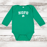 NOFO Shamrock Long Sleeve Baby Onesie | St. Patrick's Day