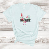 Floral NOFO Chick T-shirt | Adult Unisex | Heather Ice Blue