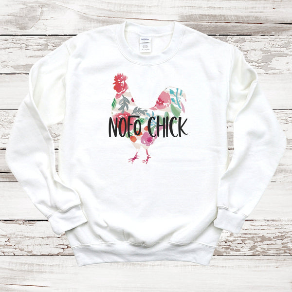 NOFO Chick Crewneck Sweatshirt | Adult Unisex | White