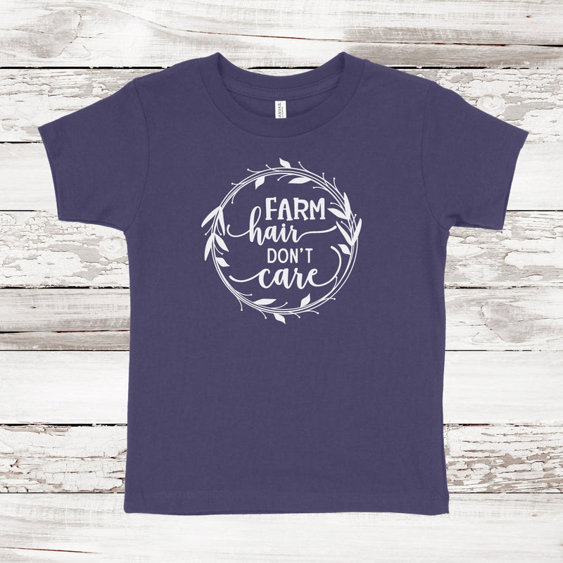 Farm Hair Don't Care Toddler Short Sleeve T-shirt