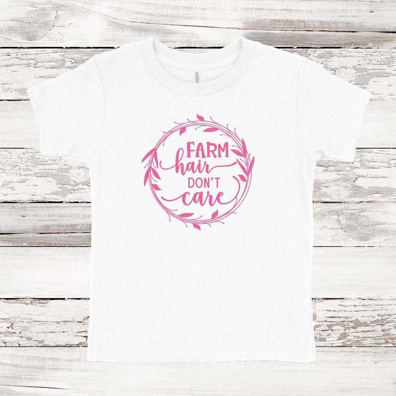 Farm Hair Don't Care Toddler Short Sleeve T-shirt