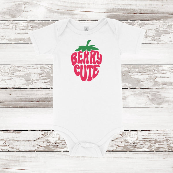 Berry Cute Strawberry Infant Jersey Short-Sleeve One-Piece