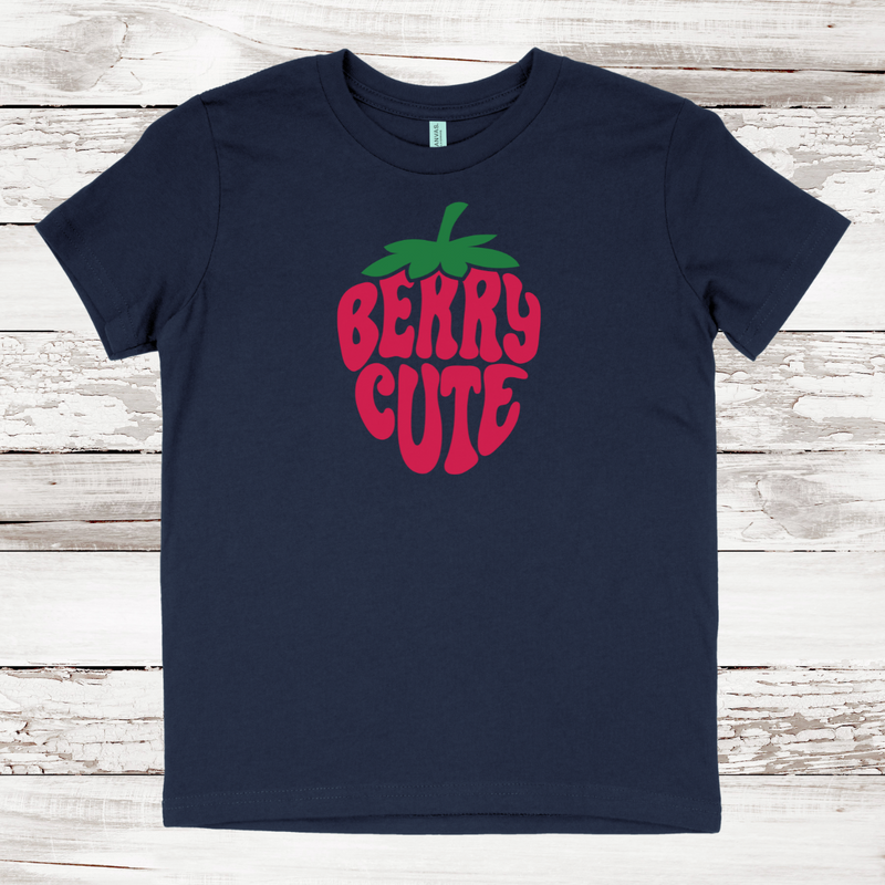 Premium Berry Cute Strawberry T-shirt | Kids