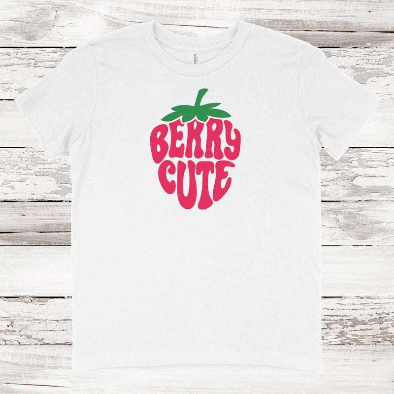 Premium Berry Cute Strawberry T-shirt | Kids