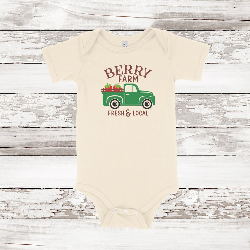 Berry Farm Truck Baby Onesie