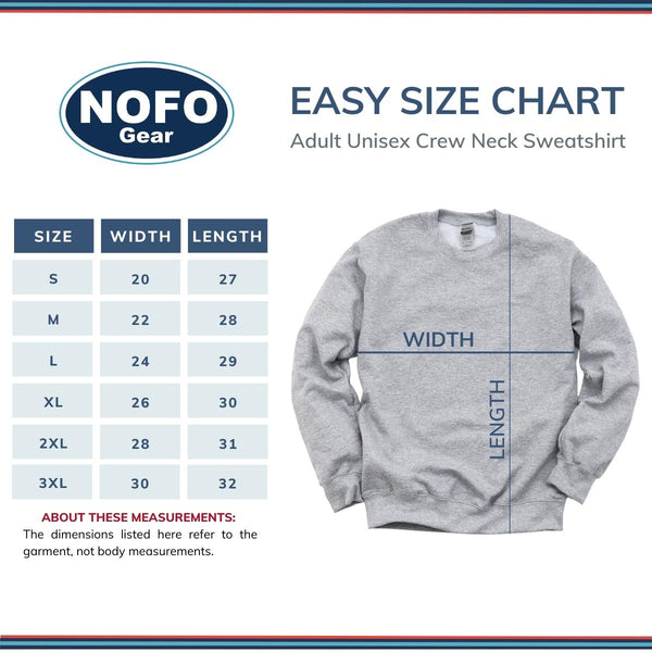 RETIRED DESIGN | NO DATE | Classic North Fork Long Island Sweatshirt | Adult Unisex | White