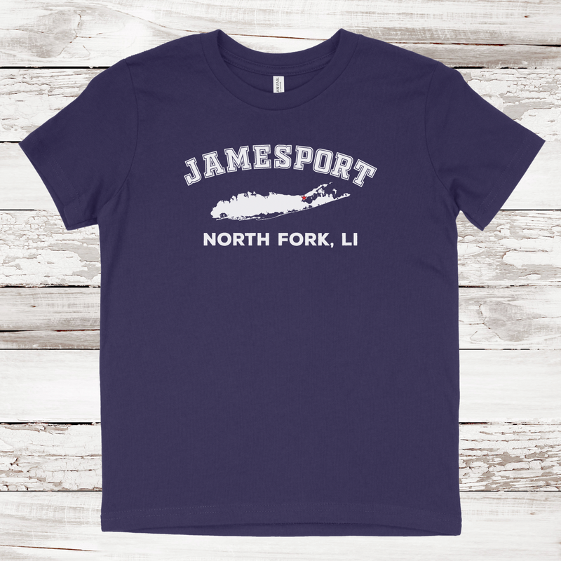 Jamesport North Fork Long Island T-shirt | Classic Colors | Kids Navy