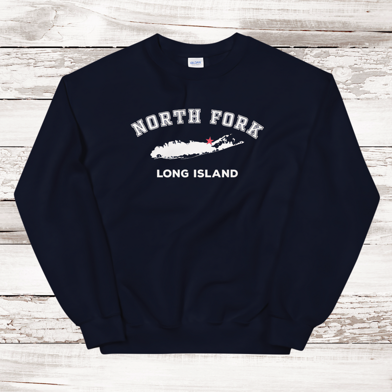 RETIRED DESIGN | NO DATE | Classic North Fork Long Island Sweatshirt | Adult Unisex | Navy