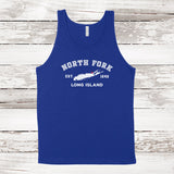 Classic North Fork Long Island Unisex Tank Top True Royal