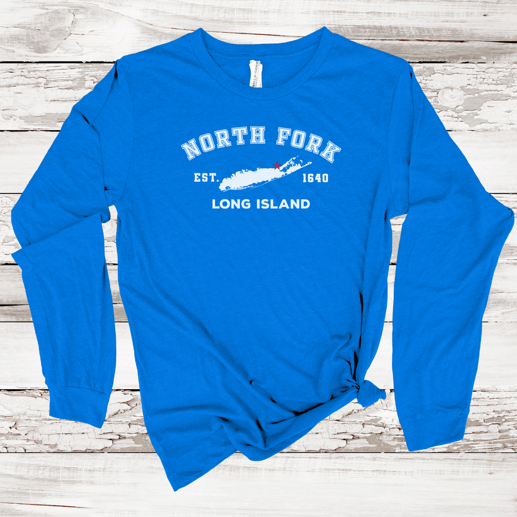 Classic North Fork Long Island Long Sleeve T-shirt | Adult Unisex