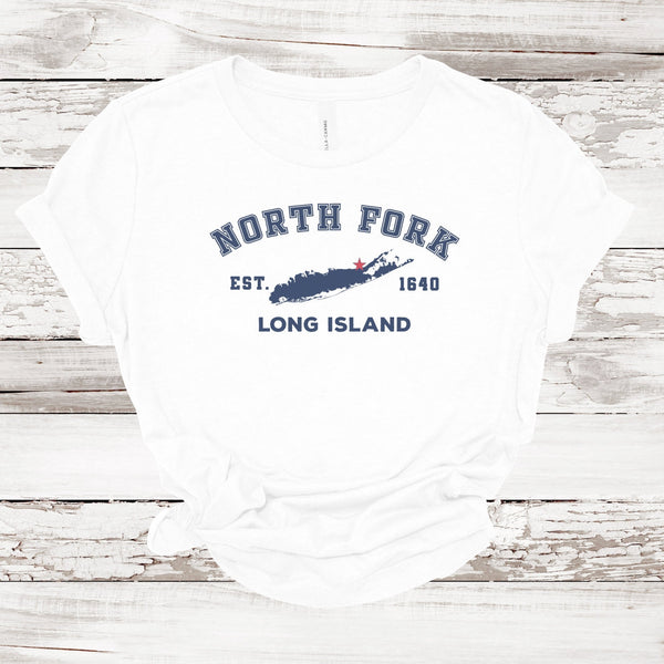 Classic North Fork Long Island T-shirt | Women's Relaxed Fit | White