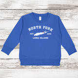Classic North Fork Long Island Toddler Fleece Sweatshirt