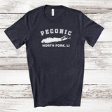 Peconic North Fork T-shirt | Adult Unisex Heather Navy